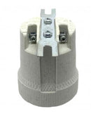ES (E27) Porcelain Lampholder with external Lug Bracket - POLH/E27/LUG - 62050 - LED Spares