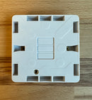Knightsbridge CU1300 White Curved Edge 1 Gang 16mm Surface Mounting Box With Earth Terminal - LED Spares