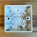 Knightsbridge CU1300 White Curved Edge 1 Gang 16mm Surface Mounting Box With Earth Terminal - LED Spares