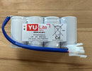 Yuasa 4DH4-0LAP3 4 D Cell 4.8V Side by Side c/w AMP Connector and Base Plate - LED Spares