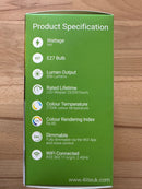 4Lite WiZ Connected Smart LED WiFi Bulb GLS Warm White - ES (E27) - 4L1-8000 - LED Spares