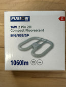 Fusion 16W 2D Compact Fluorescent Lamp 2 Pin GR8 3500K White B16/835/2P - LED Spares