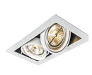 AR111 2 Light Recessed Spotlight White Adjustable Oneon 111-2