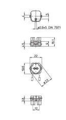 FLH/T5-TR Push On Lampholder for T5 Fluorescent Linear Lamps - LED Spares