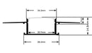 LEDSP/EXPI Plaster-In LED Profile-Extrusion - LED Spares