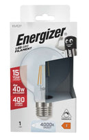 S15031 Energizer Filament Smokey LED G80 4.5W ES (E27) Dimmable Cool White - Pack of 1 - LED Spares