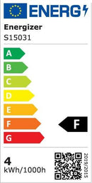 S15031 Energizer Filament Smokey LED G80 4.5W ES (E27) Dimmable Cool White - Pack of 1 - LED Spares