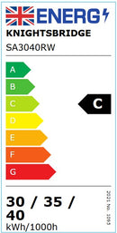 Knightsbridge SARA 230V IP20 LED Recessed Tri-Wattage & CCT Wallwasher - 30/35/40W - SA3040RW - LED Spares