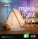 4Lite WiZ Connected Smart LED WiFi Bulb GLS Warm White - ES (E27) - 4L1-8000 - LED Spares