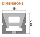 LEDSP/SIL-T-AP1613F Front Emitting Flexible LED Tape Profile - LED Spares
