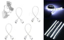 4 X LED 30cm Strip Lights Under Cabinet Kitchen Cupboard Linkable Mains Plug - LED Spares