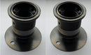 2 x Brushed Antique E27 ES Batten Lamp holder - Conduit 2" BESA - LED Spares