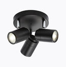 Knightsbridge 230V IP44 GU10 Triple Spotlight - Matt Black - BA03P3MB - LED Spares
