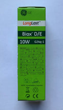 GE Biax D/E 4 Pin Compact Fluorescent Lamp 10 watt Cool White- LED Spares