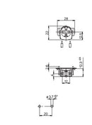 FLH/MP/ES T5 (G5) End Fix Linear Lampholder 2 pegs c/w Spring - LED Spares