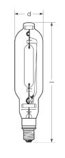 Radium HRI-T 2000W/D/400/E40 32416653 2000W 400V Tubular Metal Halide Lamp E40 - LED Spares