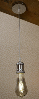 E27 Chrome 1.2M Decorative Pendant - LED Spares