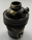 Antique Brass BC Un-Switched Lampholder 10mm Threaded Entry - 1003EA - ABLH/BC/TH/10E - LED Spares