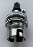 Chrome BC Pendant Lampholder with cord grip - LED Spares LTD