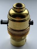 BC Brass Switched Lampholder 10mm Thread - 1013E - BLH/BC/TH/S/10E - LED Spares