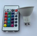 GU10 LED Colour Changing 4.5W RGB+W With Remote Control