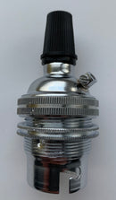 chrome BC Pendant Lampholder with cord grip - LED Spares LTD
