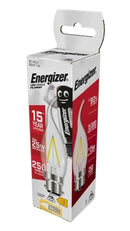 Energizer LED Filament Candle B22 (BC) 250lm 2W 2,700K (Warm White) Bent Tip Bulb - LED Spares