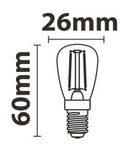 Energizer Filament LED Pygmy 240LM 2W E14 (SES) 3000K Warm White - S13562 - Pack 2 - LED Spares