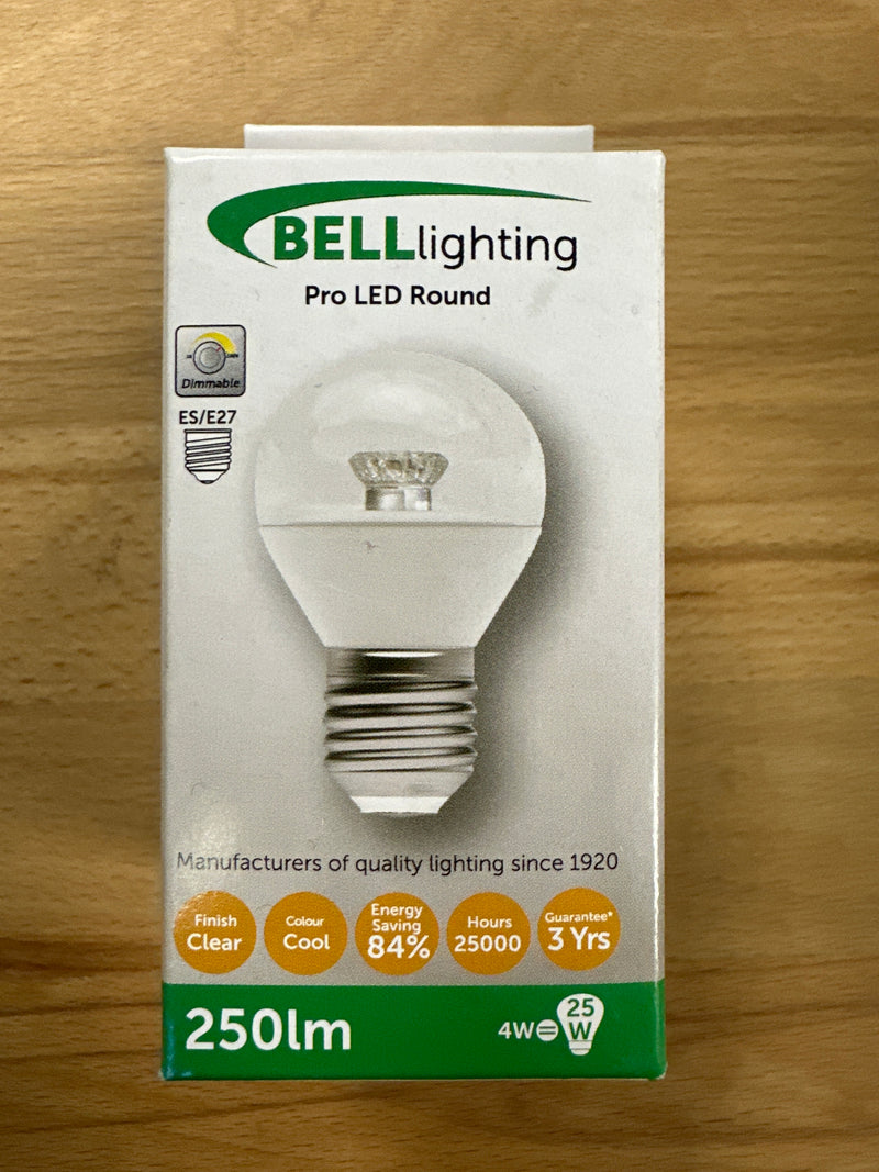 Bell Lighting 05148 Pro LED Round 4W E27 250lm Cool White Dimmable - LED Spares