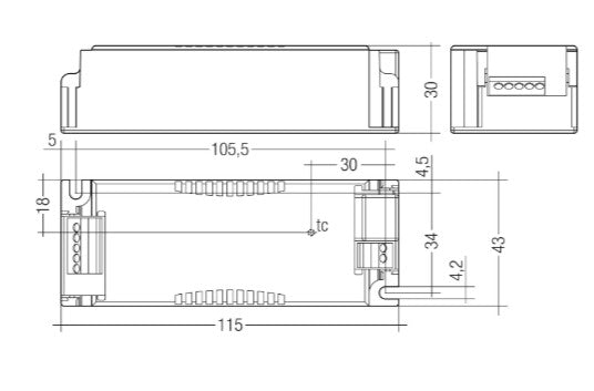 Tridonic 28000707 LC 45W 500-1400mA flexC SC EXC