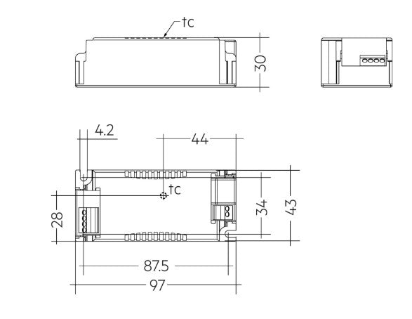 Tridonic 28004041 LC 14/100-400/42 o4a NF SC EXC3 - LED Spares