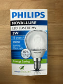 Philips Novallure LED Lustre MV 2W 3000K Sparkling Warm Light E14 - LED Spares