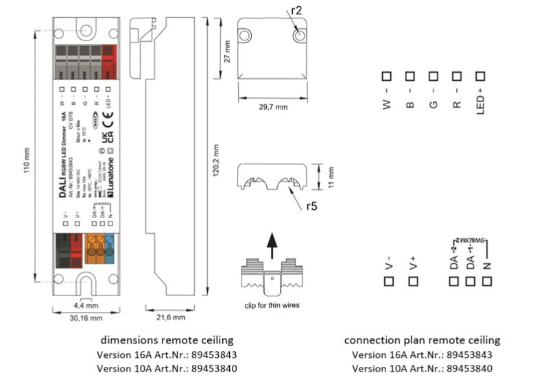 Lunatone DALI-2 RGBW LED Dimmer CV DT8 - LED Spares