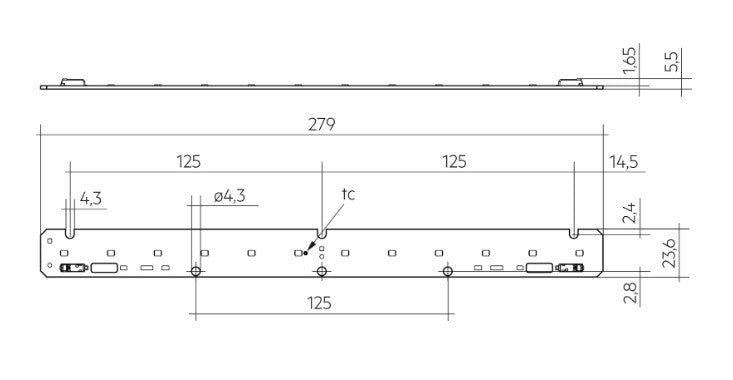 Tridonic 89603189 LLE 24x280mm 650lm 840 HV ADV5 - LInear LED Module