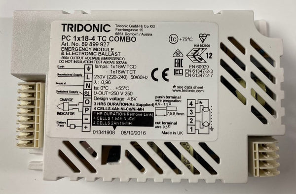 Tridonic 89899927 PC 1x18-4 TC COMBO - LED Spares