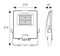Ansell AAZT1/SYM/1 Aztec 1 20-40W CCT Symmetric Floodlight With Integral Photocell