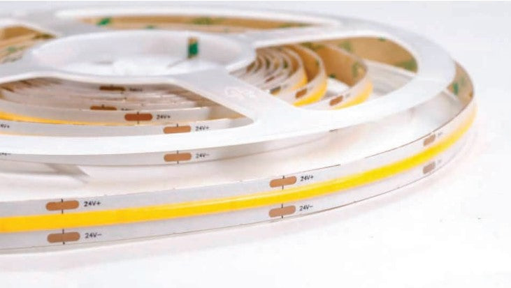 COB Spotless 5W 3000K 24V LED Tape 8mm Wide - LED Spares