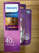Philips Dimmable LED 4.5W B22 Warm White Dimmable - LED Spares