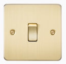 Knightsbridge FP20000BB Flat Plate 10AX 1G 2 Way Switch - Brushed Brass - LED Spares