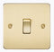 Knightsbridge FP20000BB Flat Plate 10AX 1G 2 Way Switch - Brushed Brass - LED Spares