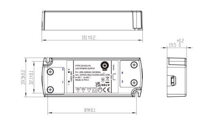 POS Power FTPC15V-12-PL 15W 12V/1.25A LED Power Supply - LED Spares