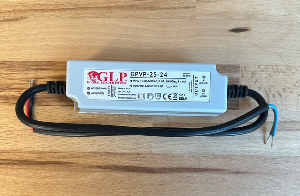 GLP GPVP-25-24 25W 24V/1A CV IP67 LED Power Supply - LED Spares