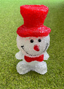 31cm Acrylic Christmas Snowman - Indoor or Outdoor 24 LEDs & Timer - LED Spares