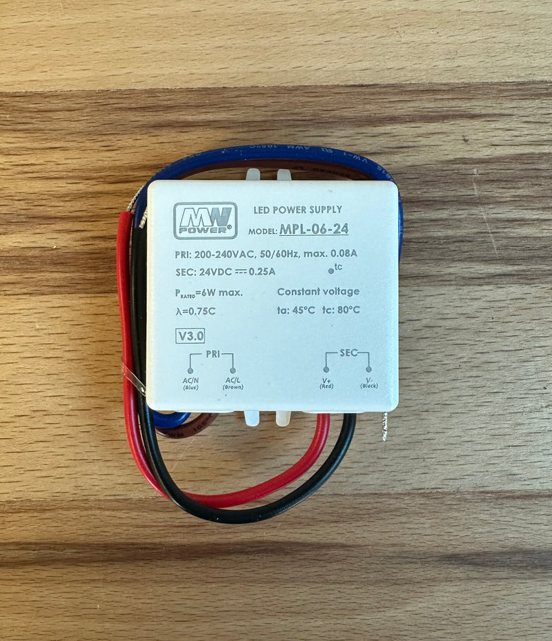 MW Power MPL-06-24 6W 250mA 24V LED Power Supply - LED Spares