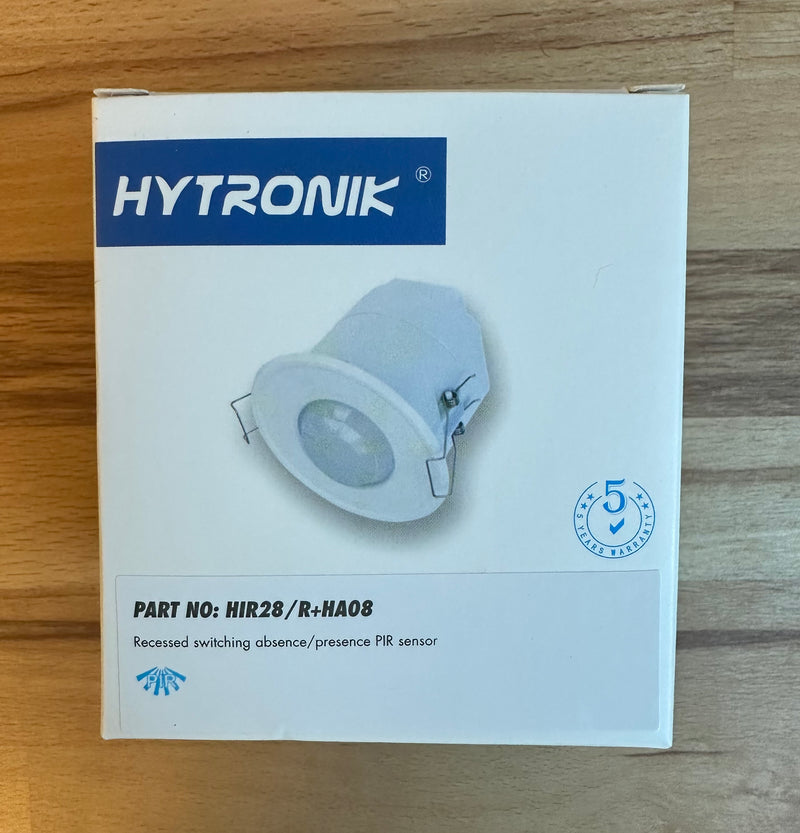 Hytronik HIR28/R+HA08 Recessed Switching Absence/Presence PIR Sensor - LED Spares