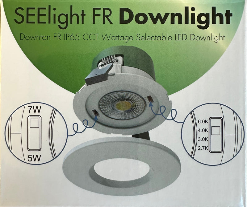 SEElight 5-7W Dual Wattage CCT Dimmable LED Fire-Rated Downlight - LED Spares