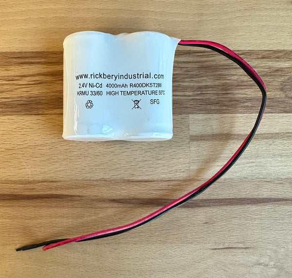 BSS2D-55 2.4V 4AH NICD SIDE BY SIDE BATTERY - LED Spares