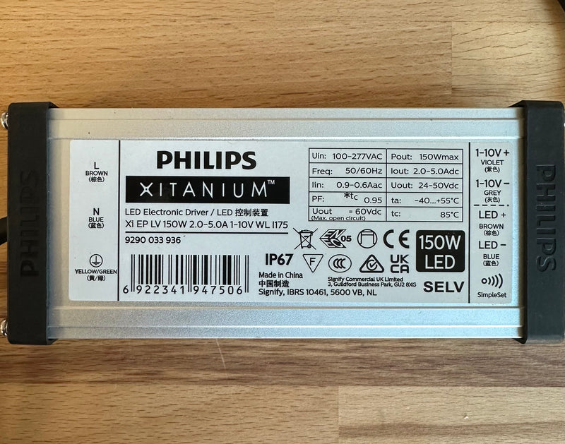 Philips 929003393680 Xi EP LV 150W 2.0-5.0A 1-10V WL I175 - LED Spares