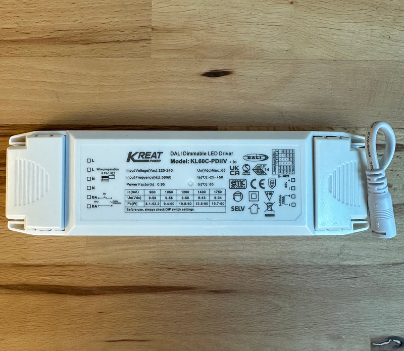 Ansell ADDIM/60/MC 60W Multi-current 0-10V - DALI - Push DIM - Dimmable LED Driver - LED Spares