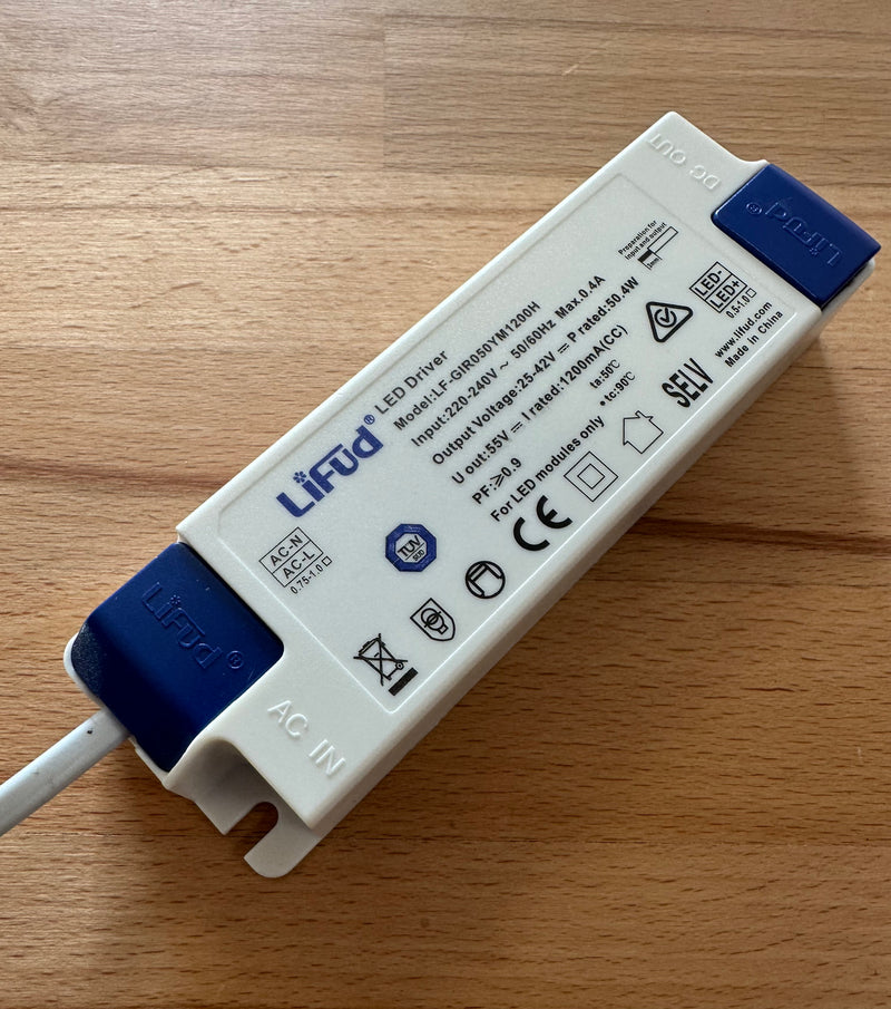 Lifud LF-GIR050YM1200H 50W 1200mA LED Driver 25-42V - LED Spares